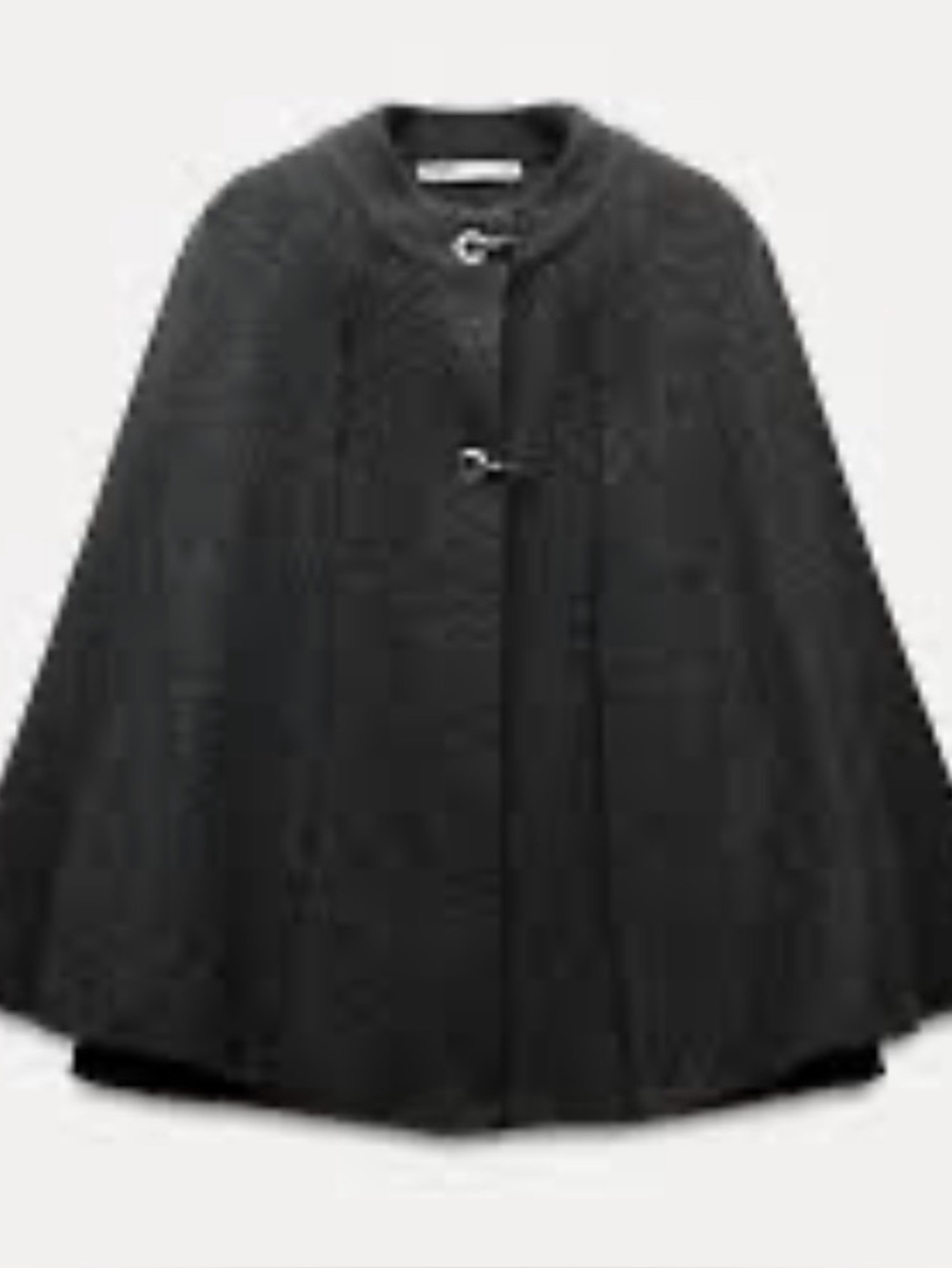 Zara Women's Dark Gray Cape Sweater Jacket small NWT | small flaw - Picture 2 of 6
